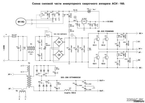 Принципиальная схема сварочного инвертора ДИОЛД АСИ 140-200